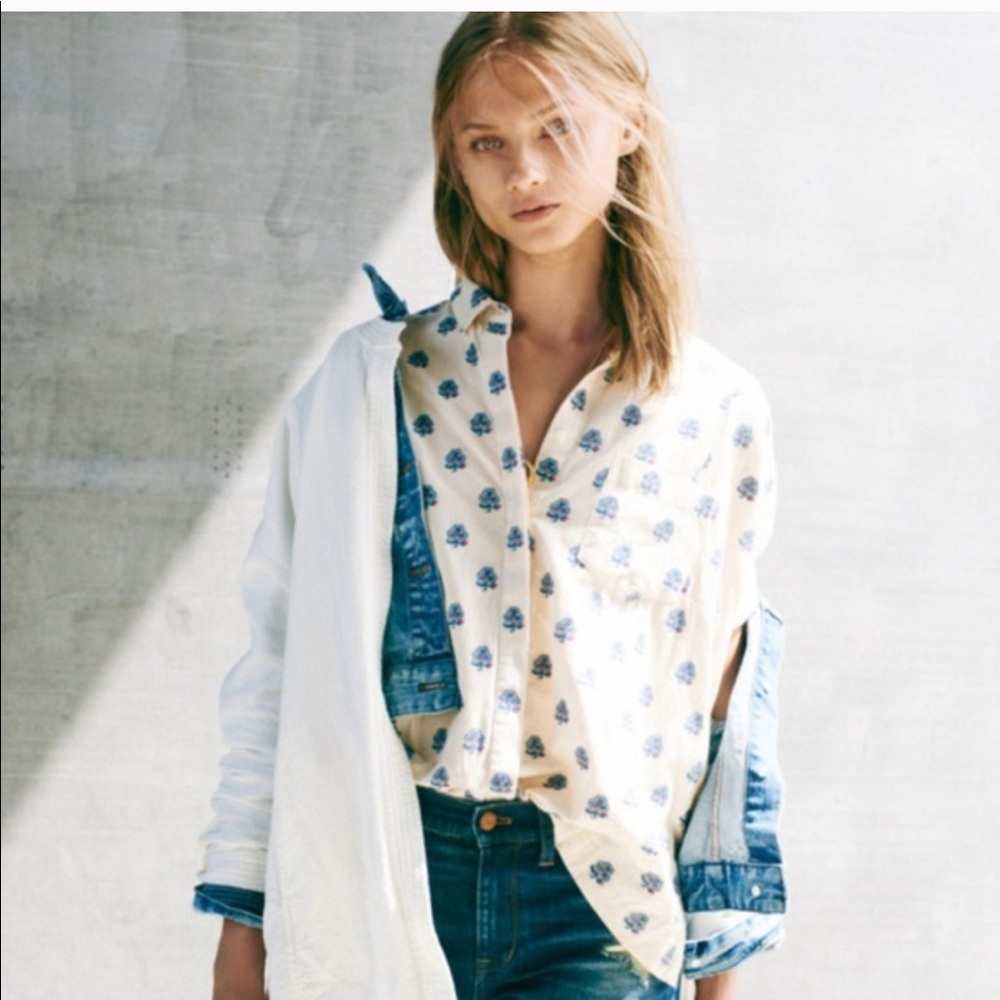 Madewell Academie Floral Print Button-up